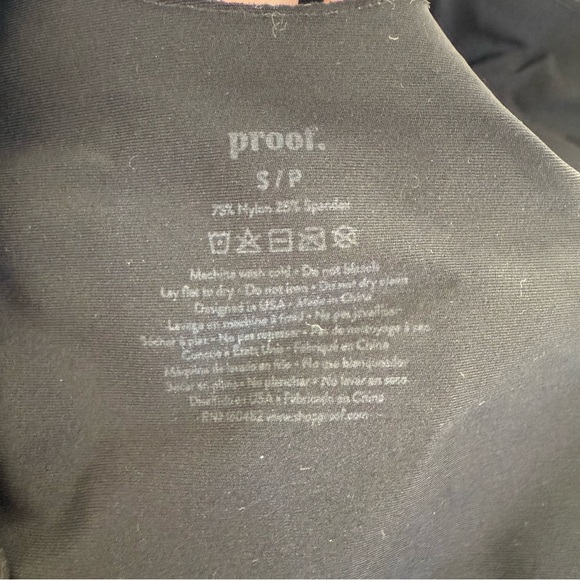 Proof Black Seamless Wireless Scoop Neck Scalloped Edge Bra Size Small - Picture 3 of 5